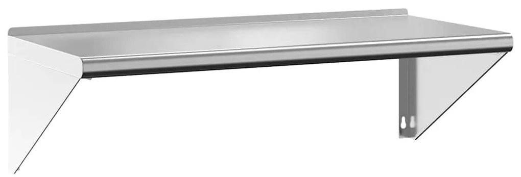 ezüstszínű rozsdamentes acél falipolc 100 x 45 x 31 cm