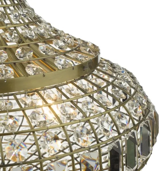 Där Lighting ASM0675 - ASMARA láncra szerelt csillár 6xE14/40W/230V, sárgaréz