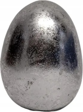 Ezüst tojás figura, 6,5 cm Saco