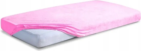 Gumis frottír lepedő 220x200 rózsaszín Prémium