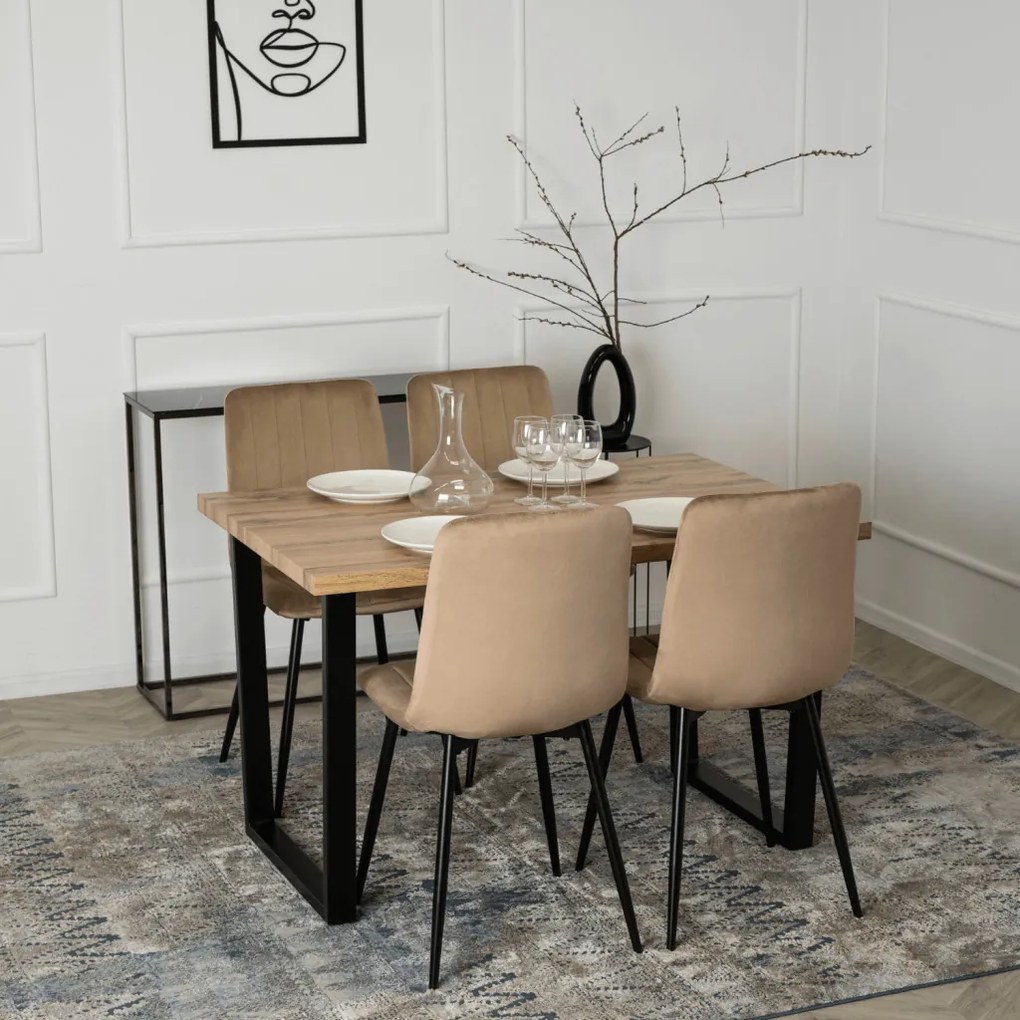 Modern Bársony Kárpitozású Étkezőszék IBIS