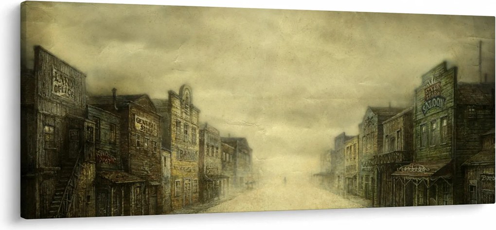 Egy nyugati város képe (120x50 cm)