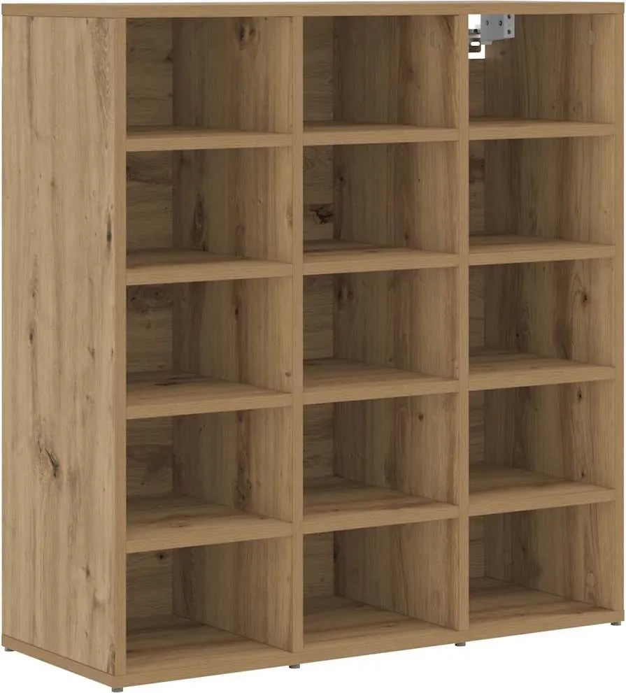vidaXL Cipőszekrény Artisan tölgy 77,5 x 30 x 83,5 cm Faanyag