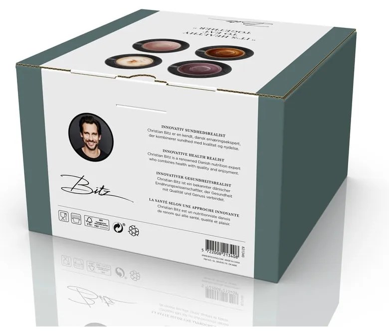 Fekete agyagkerámia csésze szett 4 db-os 240 ml Black/Mix – Bitz