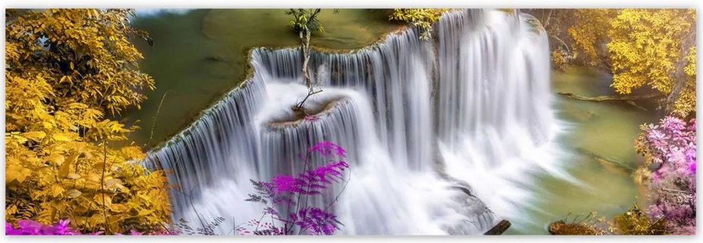 Poszterek 200x66 Lila a zuhatag körül