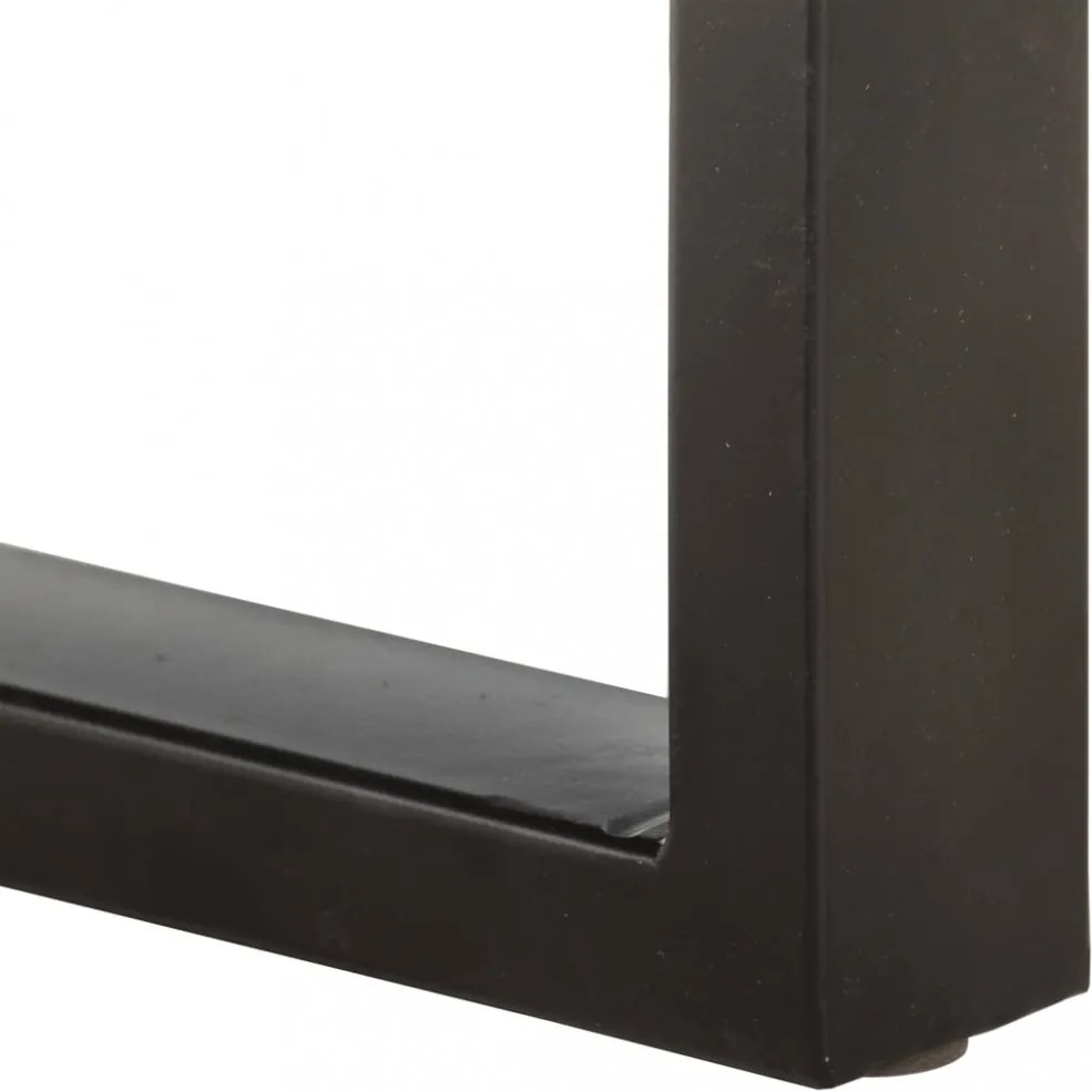 tömör újrahasznosított fa és acél pad 110 cm