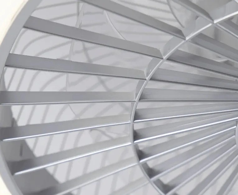 Ezüst színű mennyezeti ventilátor csillag effektussal ,LED-del, fényerőszabályzóval és távirányítóval (60cm)