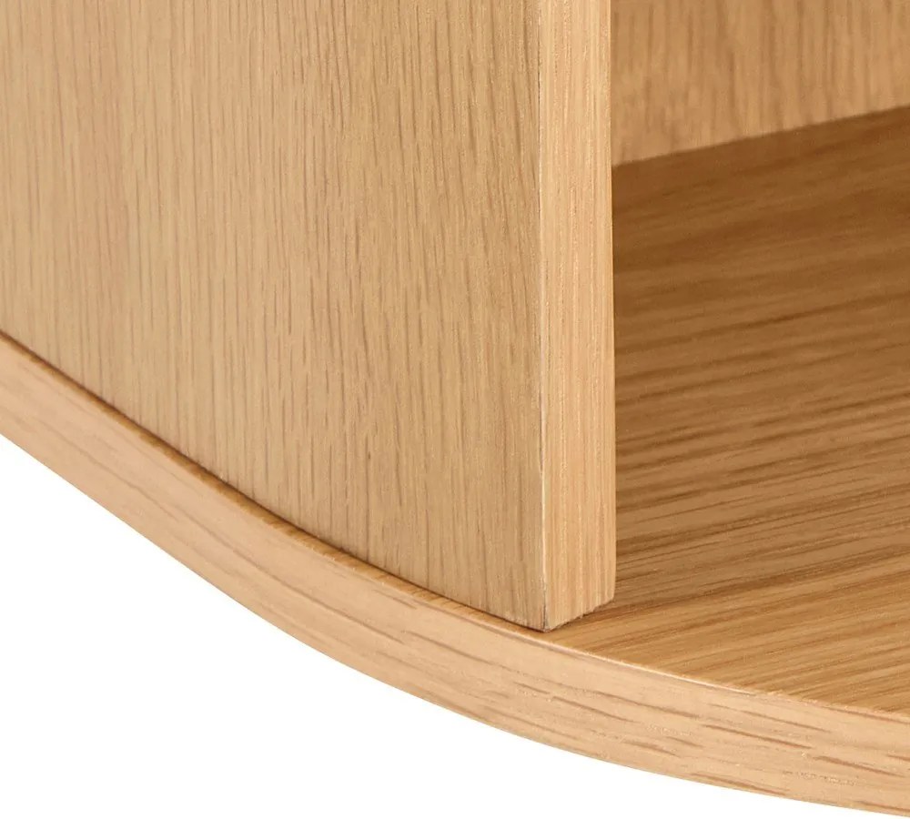 Világos natúr színű éjjeliszekrény tölgyfa dekorral Paron – Actona