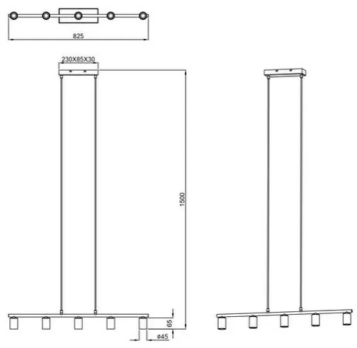 Reality - Csillár zsinóron VANNES 5xE27/40W/230V