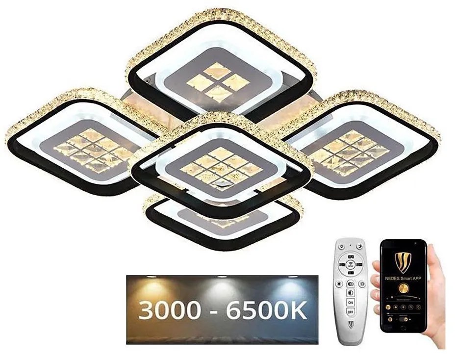 NEDES LED állítható mennyezeti lámpa LED/180W/230V 3000-6500K + távirányító J3307/B