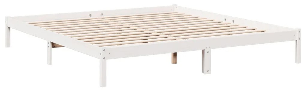 fehér tömör fenyő extra hosszú ágykeret matrac nélkül 180x210cm