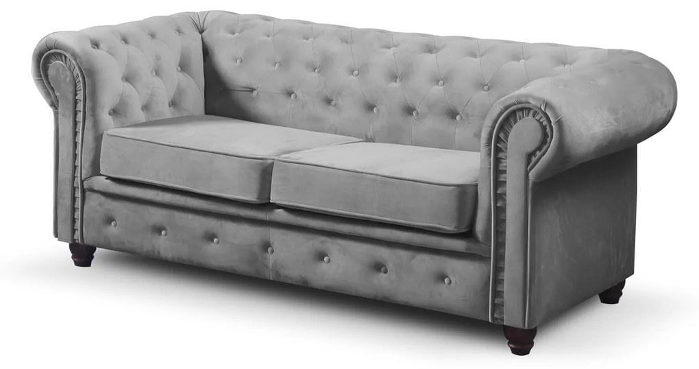 Infinity Chesterfield II kanapé Világosszürke