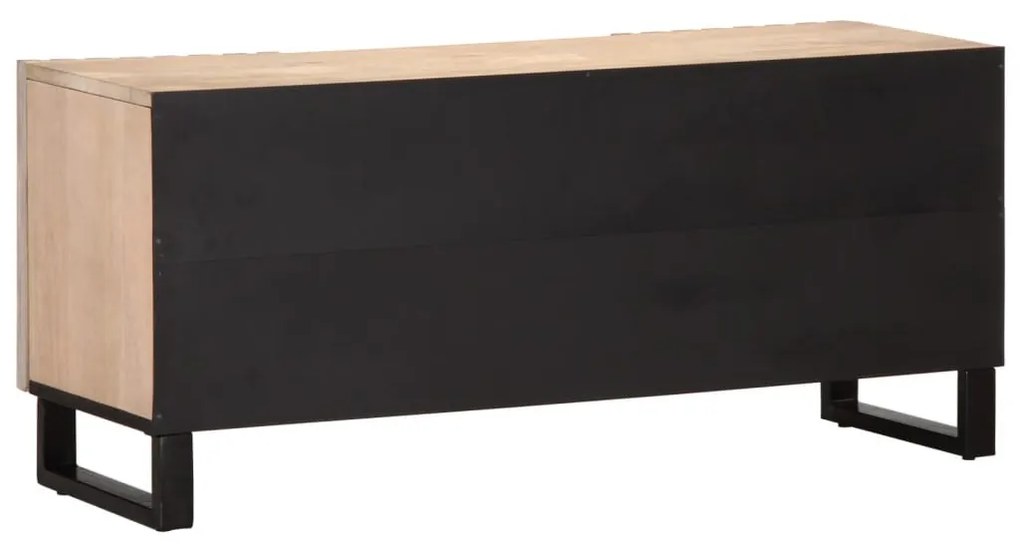 fehér tömör mangófa TV-szekrény 105 x 34 x 46 cm