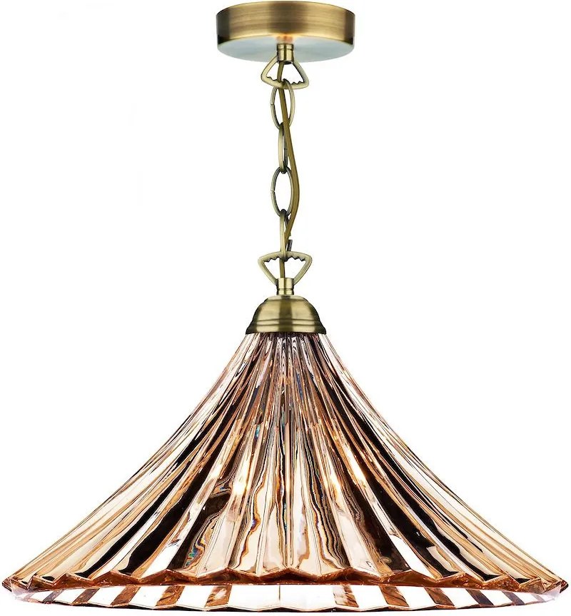 DAR LIGHTING ARD866 ARDECHE Klasszikus Függesztett Lámpa Antik Sárgaréz E27 IP20