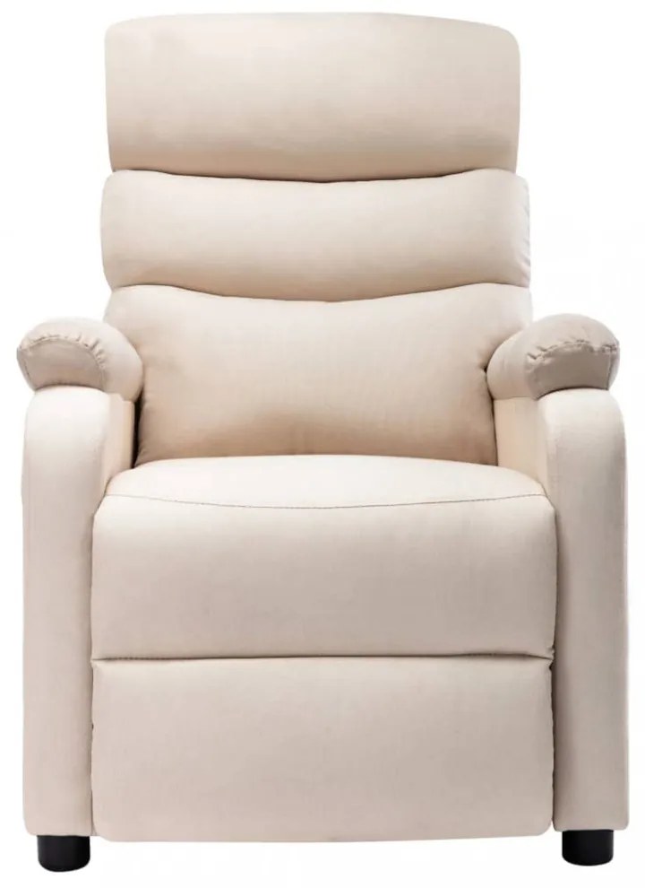 krémszínű szövet elektromos masszázsfotel