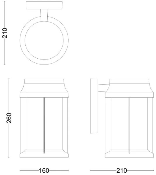 Philips - Kültéri fali lámpa BELLINI 1xE27/25W/230V IP44