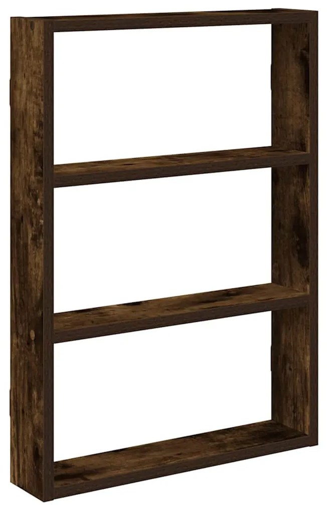 füstös tölgy színű szerelt fa fali polc 43 x 9 x 60 cm