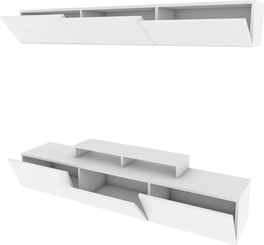 TV-állvány, fehér, 180 cm – TR788DEC3049