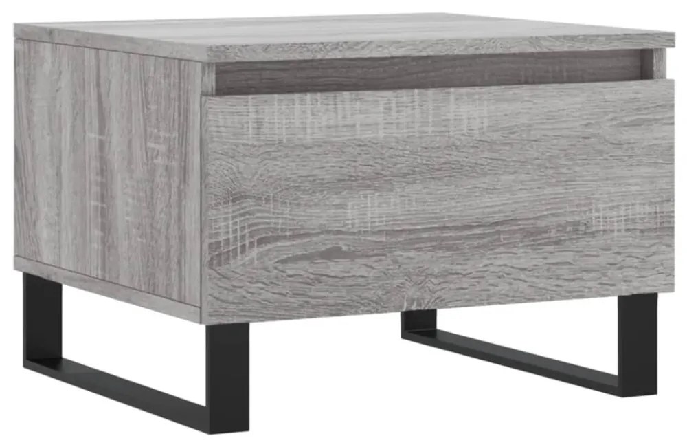 2 db szürke sonoma szerelt fa dohányzóasztal 50 x 46 x 35 cm