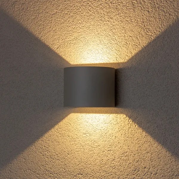 Brilagi - LED Kültéri fali lámpa RONDO LED/6W/230V szürke IP54