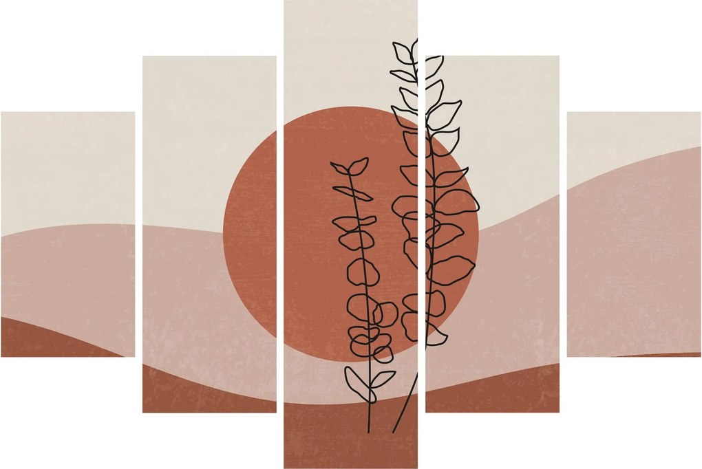 Kép - Boho levelek N⁰1 (150x105 cm)