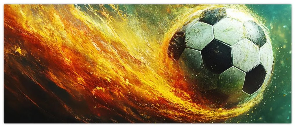 Kép - Focilabda repülés közben (120x50 cm)