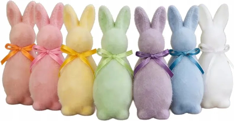 Húsvéti Dekoratív Nyuszi masnival Színkeverék 2db-os szett