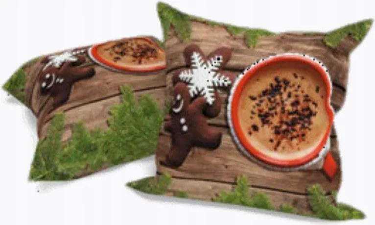 Dekoratív párnahuzat karácsonyi keksz 40x40cm