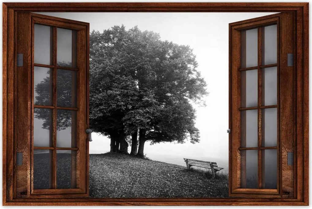 Poszterek 60x40 Tájkép szürke Bw