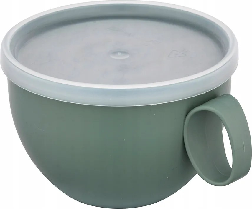 Bögre tartály fedővel műanyag mikróhoz zsálya 550ml 1db