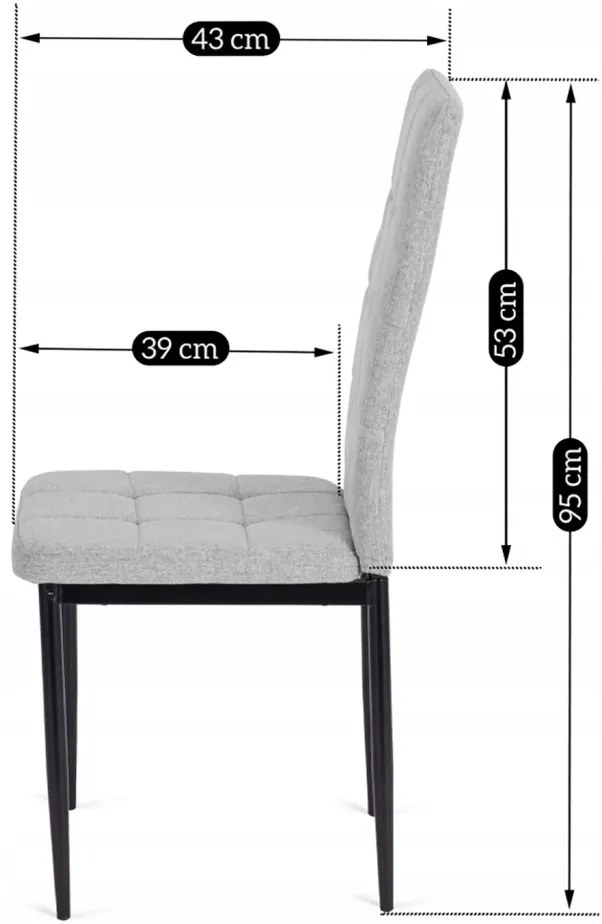 Étkező Szék Szürke TEX