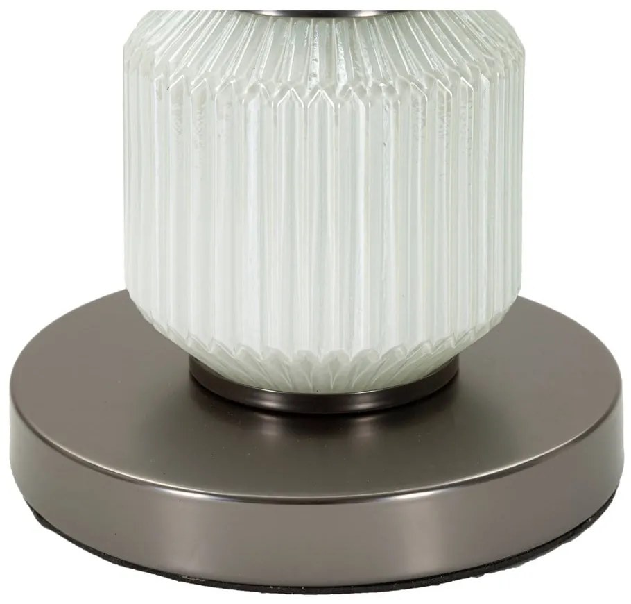 Szürke asztali lámpa textil búrával (magasság 57 cm) Bright – Mauro Ferretti