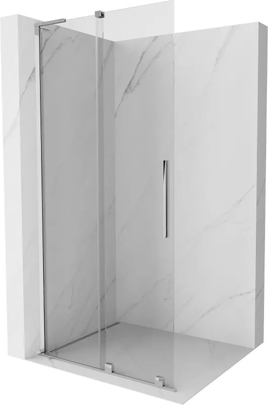 Mexen Velar L toló zuhanyfal Walk-in 100 x 200 cm, átlátszó 8 mm, króm - 871-100-003-03-01