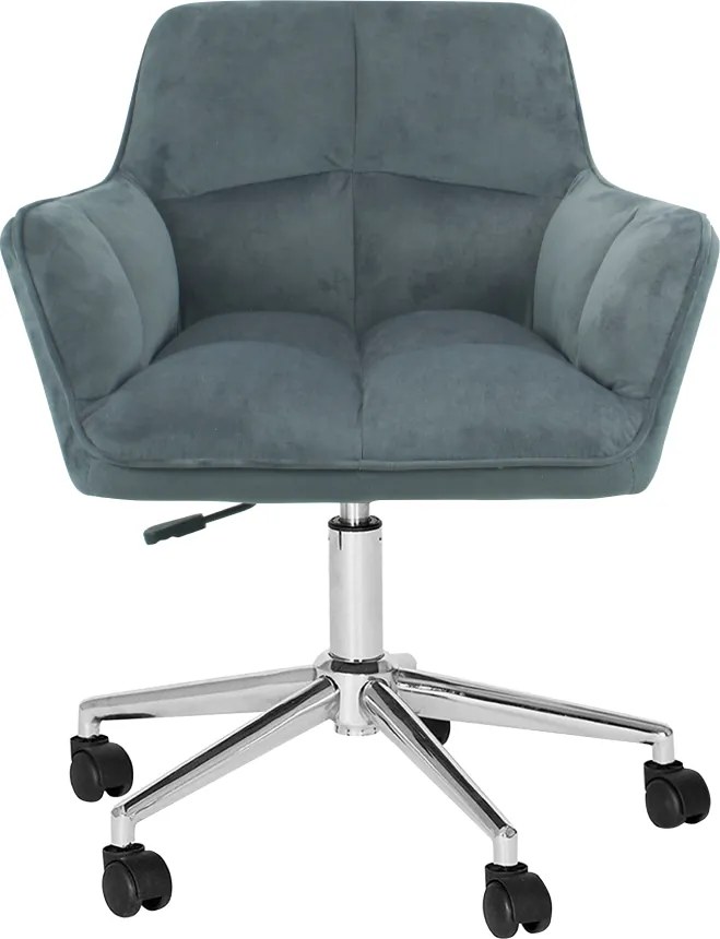 Irodai szék, szürke Velvet anyag/króm, HAGRID NEW