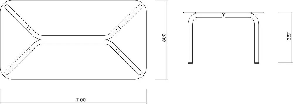 Ezüstszínű dohányzóasztal üveg asztallappal 60x110 cm Uku – noo.ma