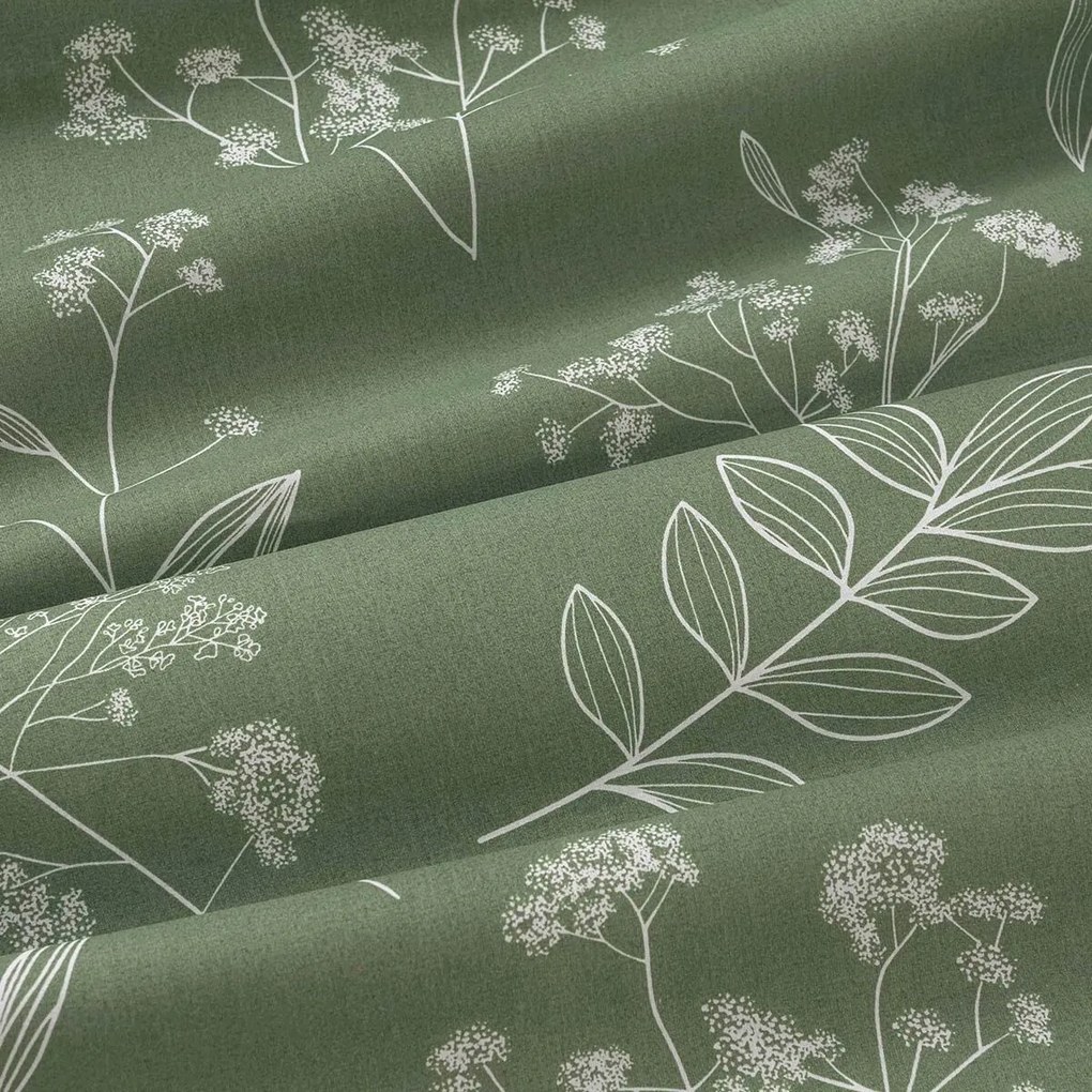 Goldea szögletes terítő 100% pamutvászon - gyógynövény levelek 80 x 80 cm