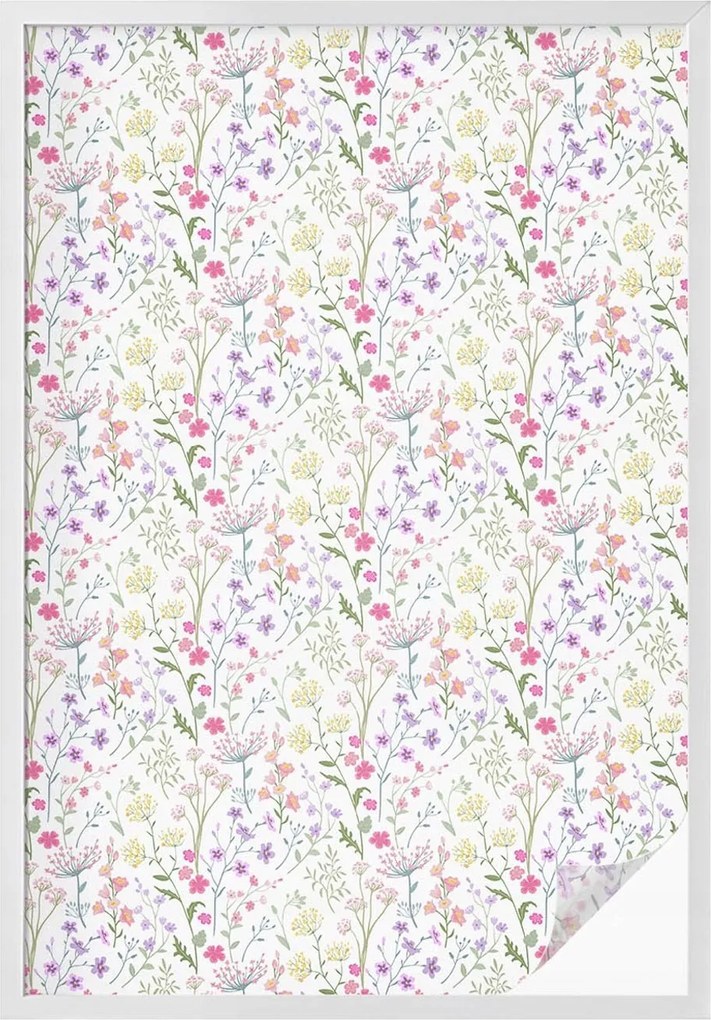 Tejfólia Ablaküvegekhez Öntapadós Adatvédelem Virágos rét 100x146