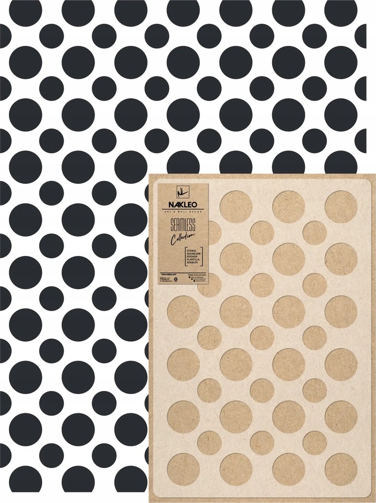 Festősablon Ismételhető Többször felhasználható 59x95cm Tapéta Pöttyös Pöttyök