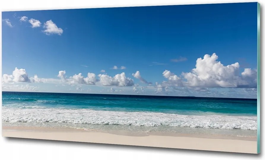 Fotó üveg kép Fa hullámtörő 100x70