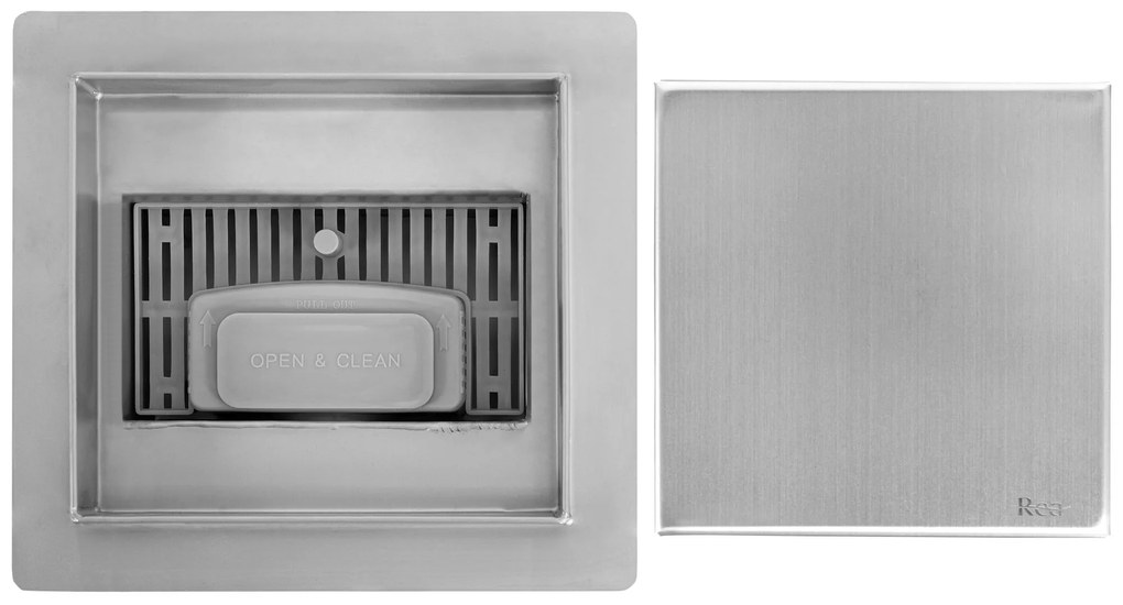 Zuhanylefolyó REA NEO 150x150 Nickel Brush