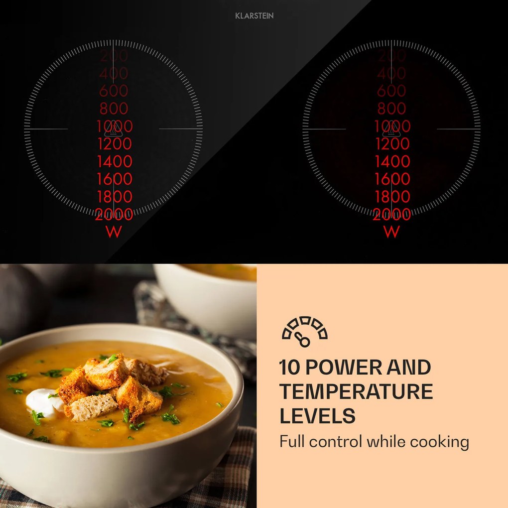 MisterCook Duo, infravörös főzőlap, 3000 W, 90-650 ° C, kikapcsolás időzítő, ezüst