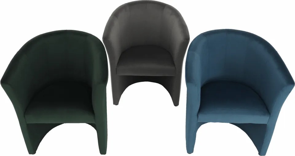 Klub fotel, kék anyag, CUBA