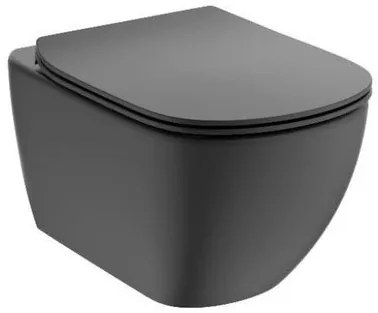 Wc soft close ülőkével Ideal Standard Tesi  fekete színben  hátsó kifolyással T3546V3
