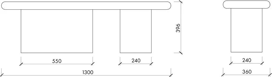 Kék gyapjú párnázott pad Rull – noo.ma