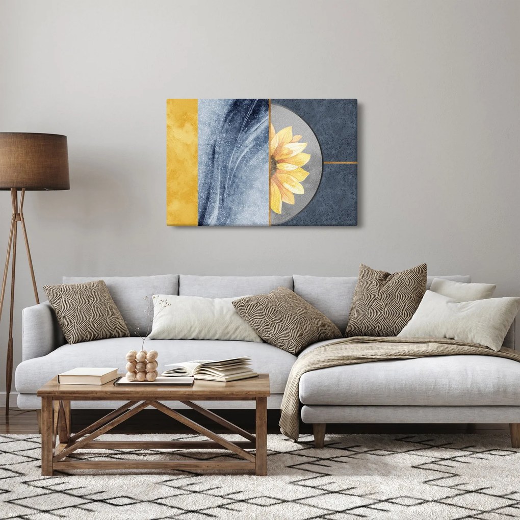 Kép - Formák és a virág (90x60 cm)