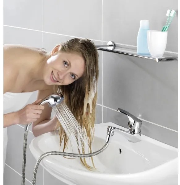 WENKO 22866100 - Zuhany UNIVERSAL 170x6,5 cm fényes króm/ezüst/szürke