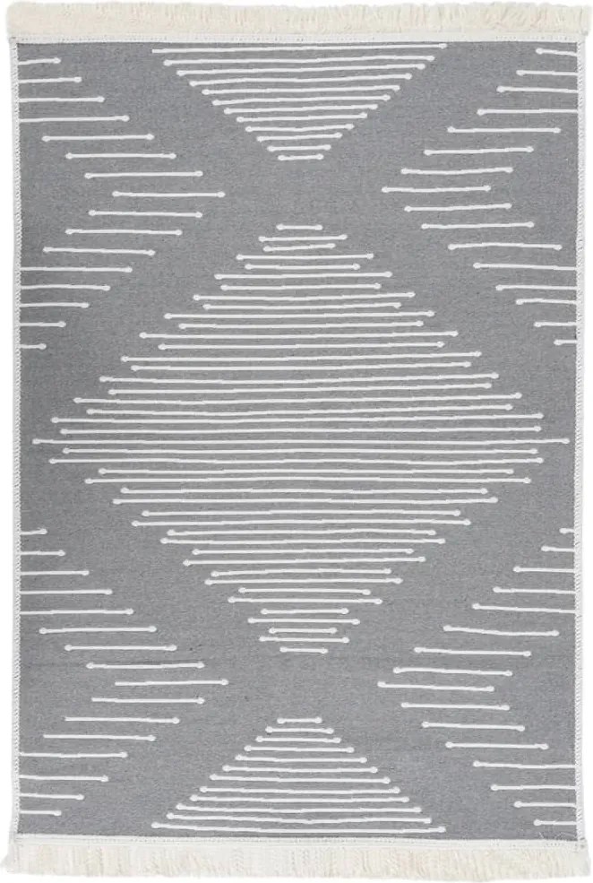 vidaXL sötétszürke pamutszőnyeg 160 x 230 cm