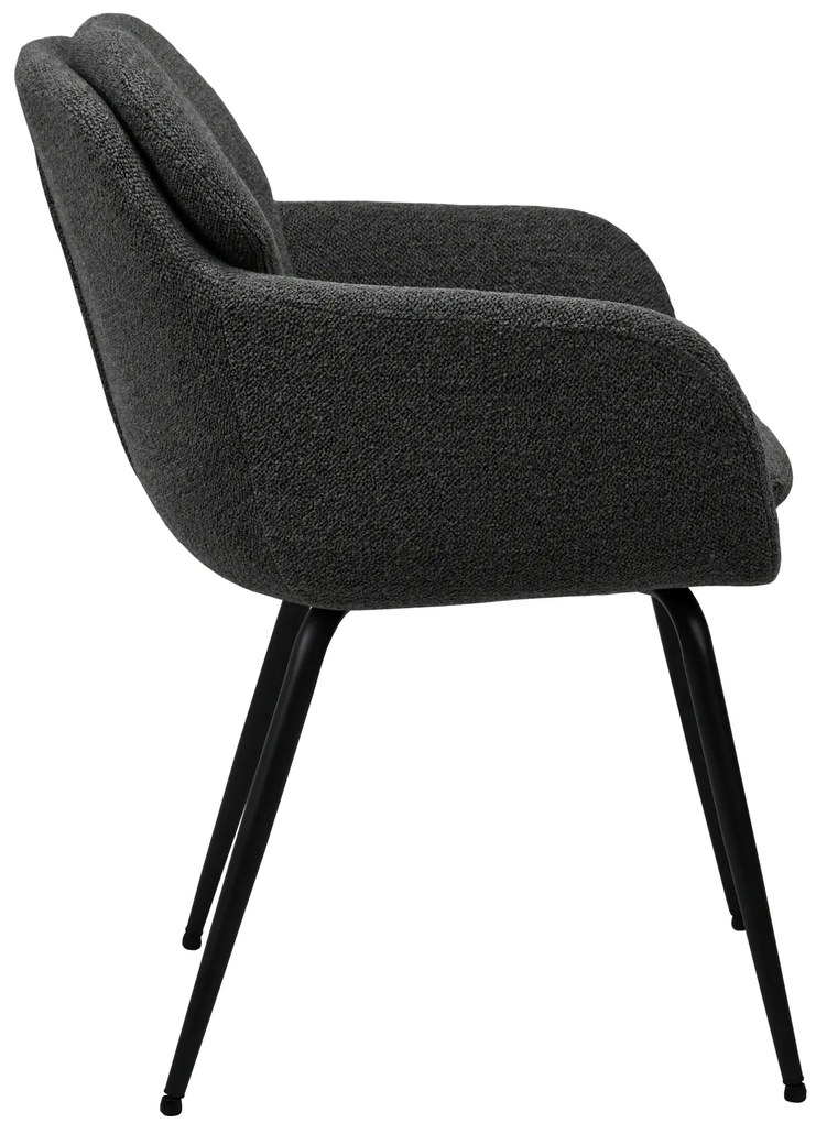 MAZZONI EXPORT GEORGIA Antracitszürke (Monza 130 szövet) - MODERN KÁRPITOZOTT BOUCLÉ SZÉK NAPPALIBA/ÉTKEZŐBE/LOFT IRODÁBA
