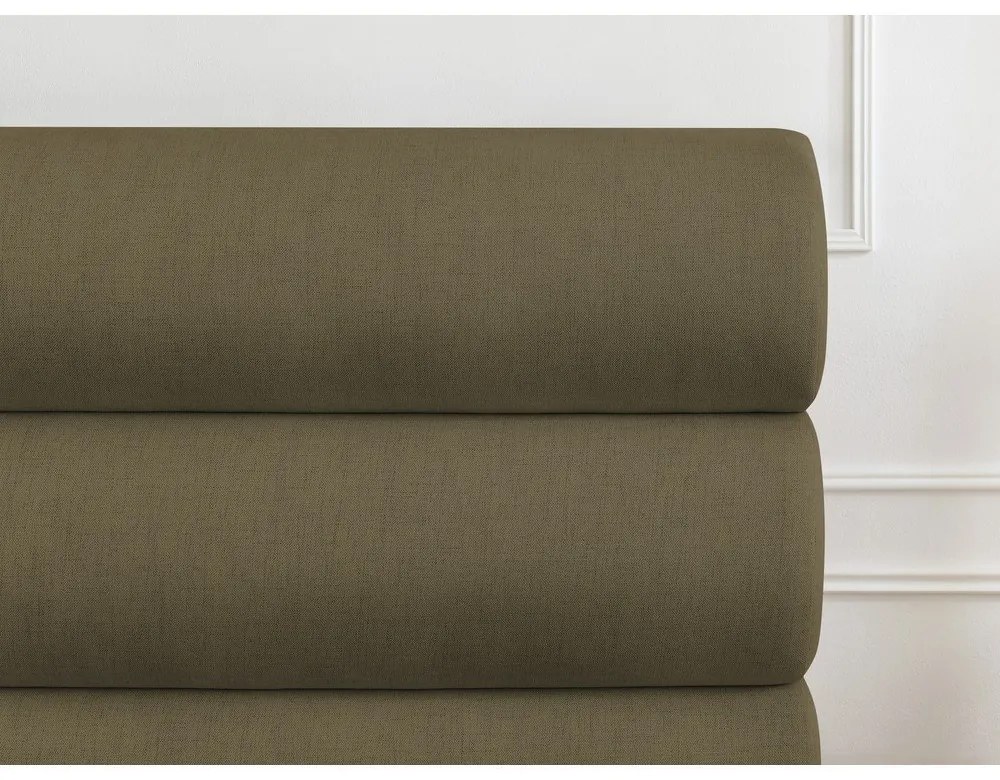 Sötétzöld kárpitozott franciaágy tárolóhellyel, ágyráccsal 180x200 cm Jagna – Bobochic Paris