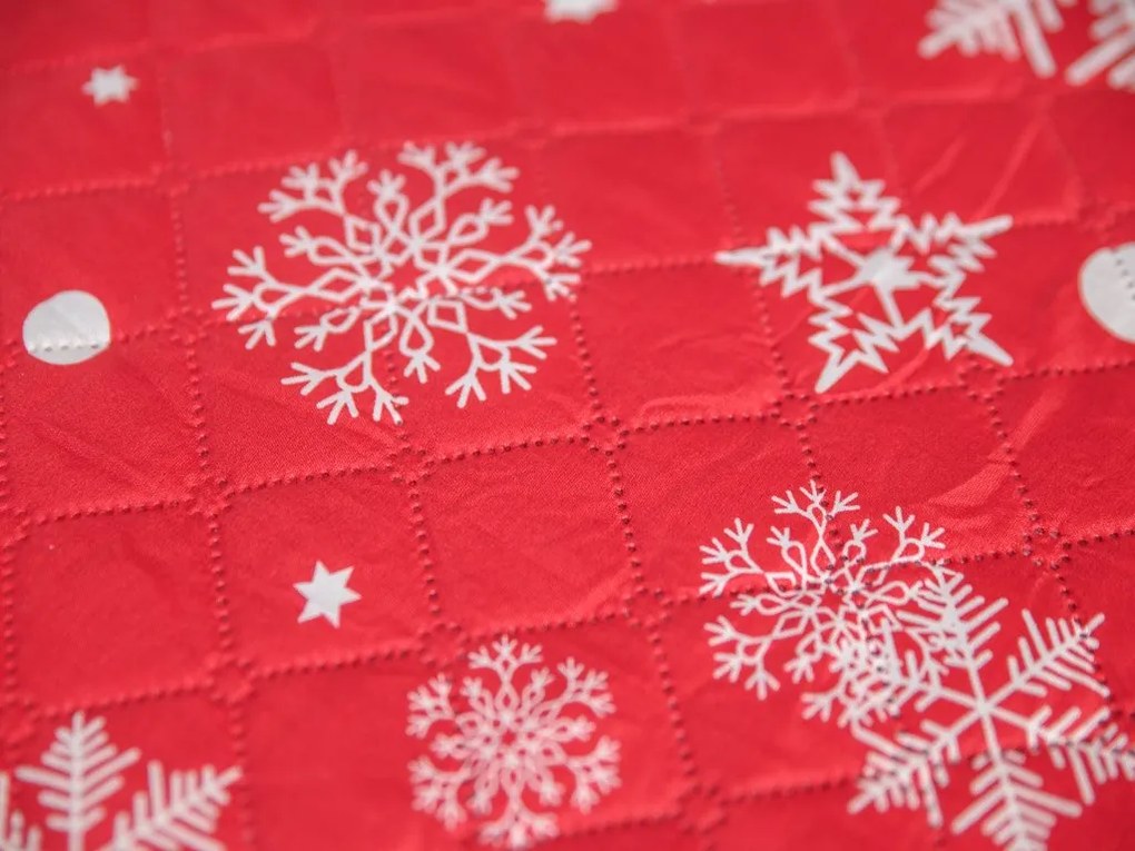 Ágytakaró SNOWFALL mintával, piros Méret: 220 x 240 cm